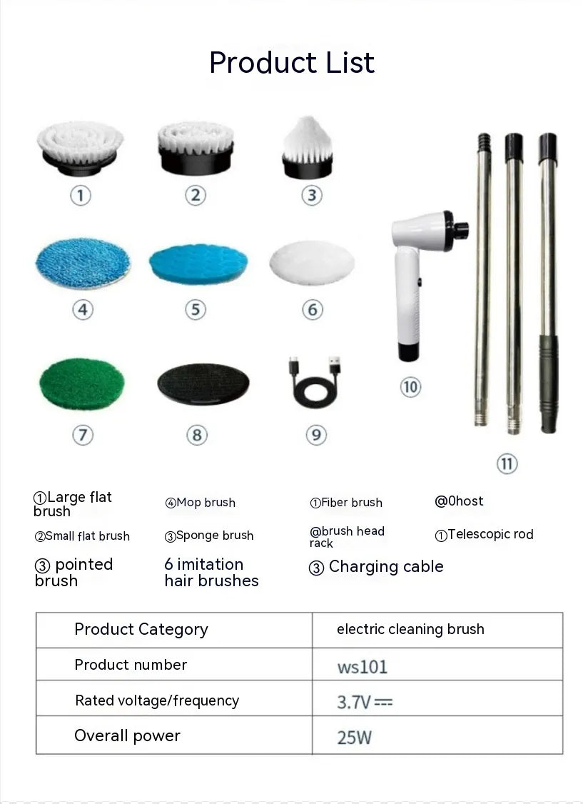 ScrubPro™ Electric Spin Scrubber - Powerful Waterproof Bathroom Cleaner